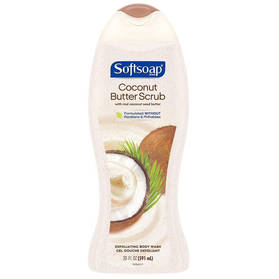 Softsoap Exfoliating Body Wash Scrub Coconut Butter