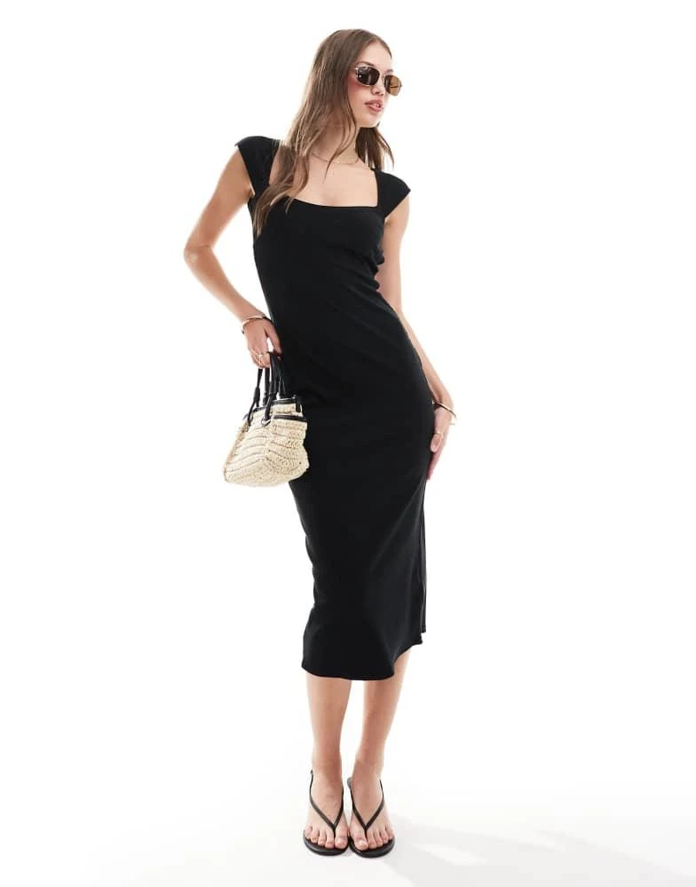 HOLLISTER Hollister low back dress with build in support in black 1
