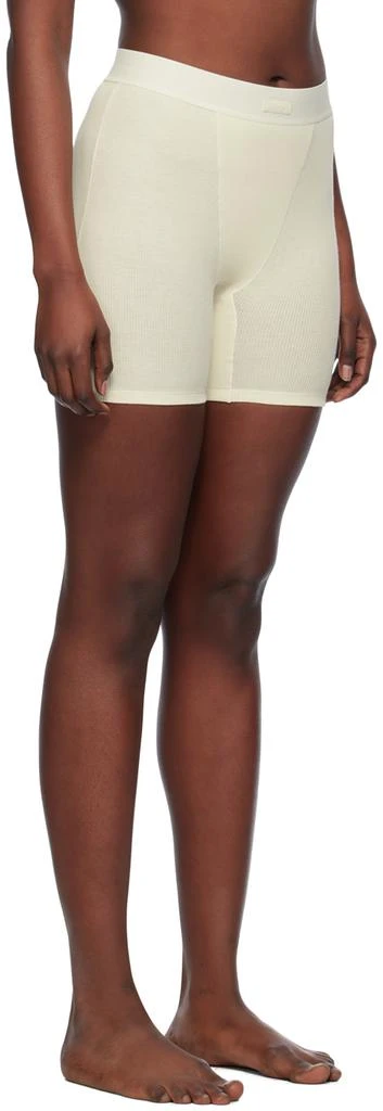 SKIMS Off-White Cotton Rib Boxer Boy Shorts 2