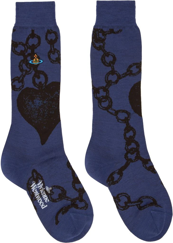 Vivienne Westwood Blue Chain Socks 1