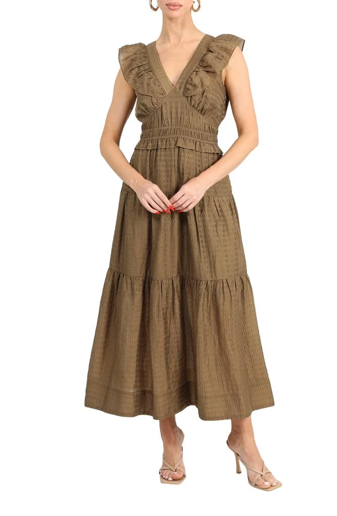 Adelyn Rae Ennie Textured Tiered Midi Dress 3
