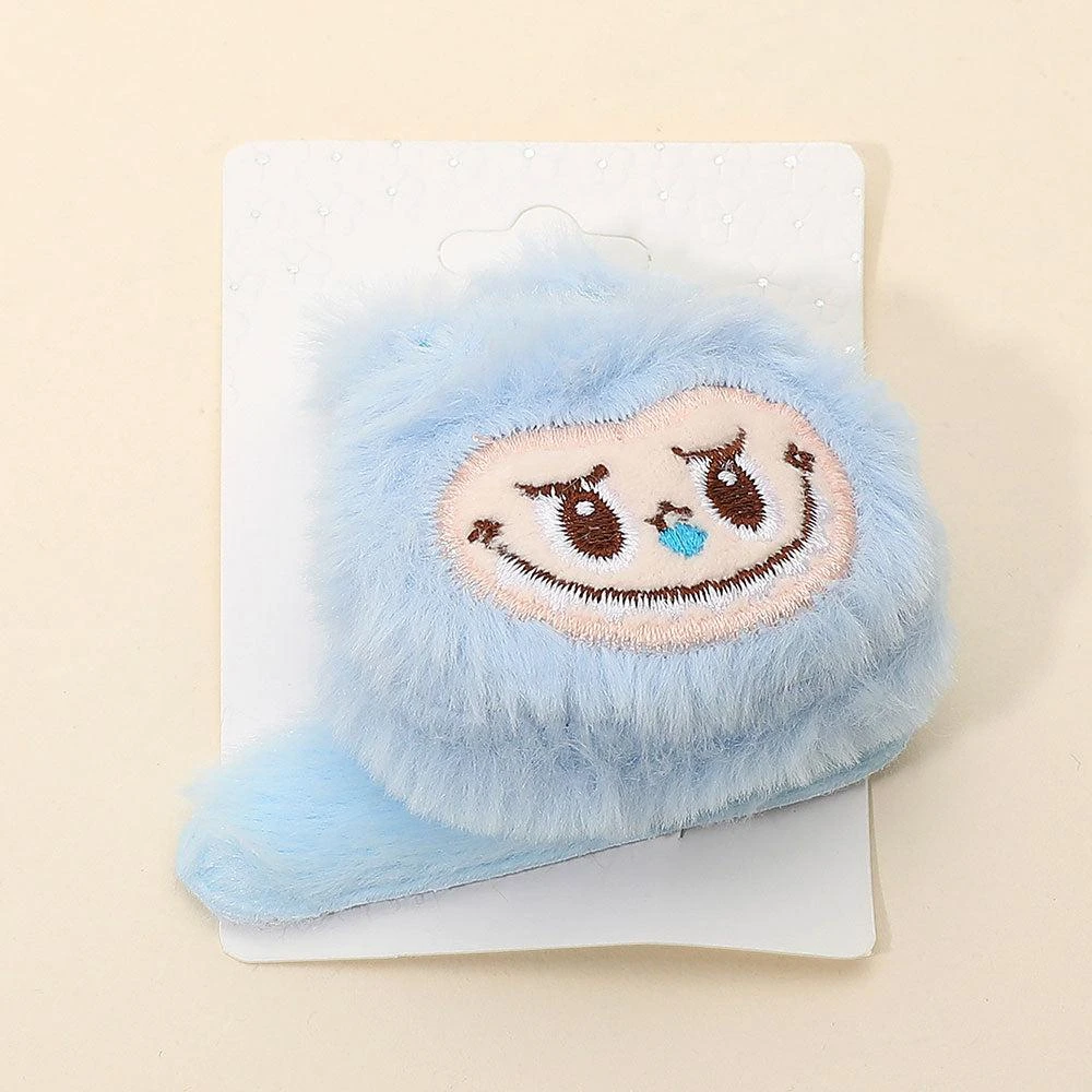 FASHNZFAB 12PCS - Plush Monster Bunny Character Face Hair Clips 4