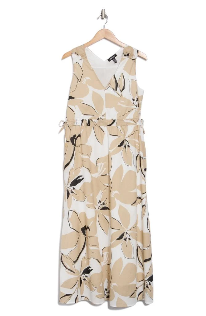 Ellen Tracy Floral Sleeveless Ruffle Cotton Maxi Dress 3