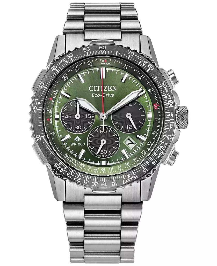 Promaster Process Men's Promaster Eco Navihawk Chronograph Stainless Steel Bracelet Watch ...