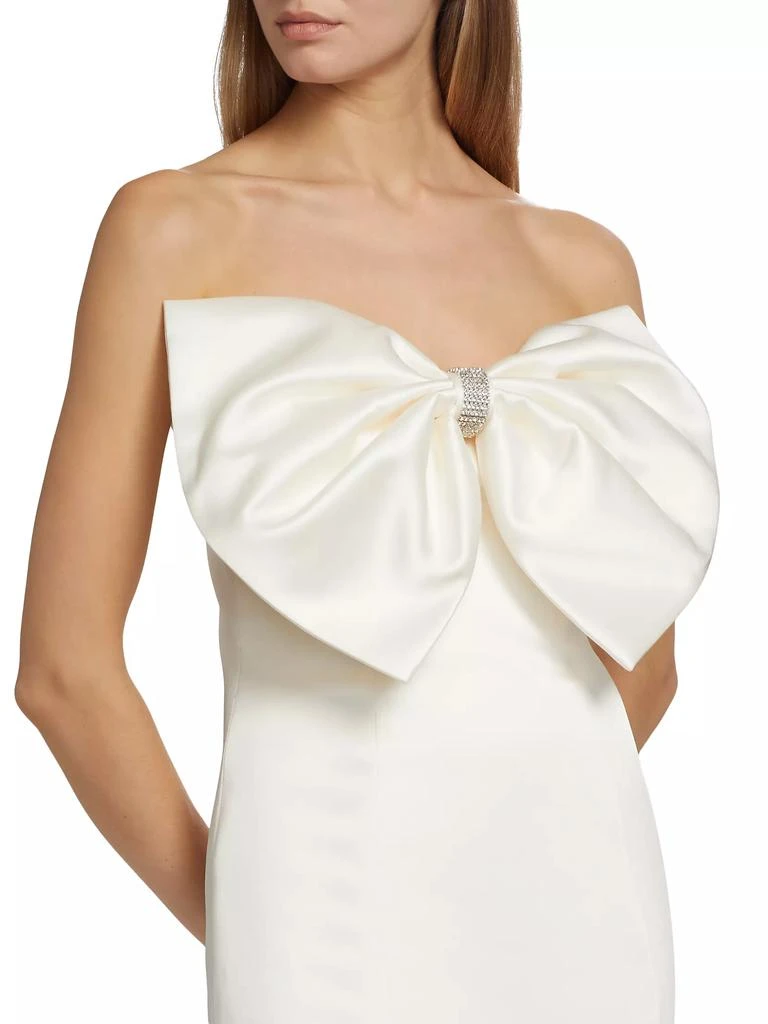 BRONX AND BANCO Evie Bow Satin Minidress 7