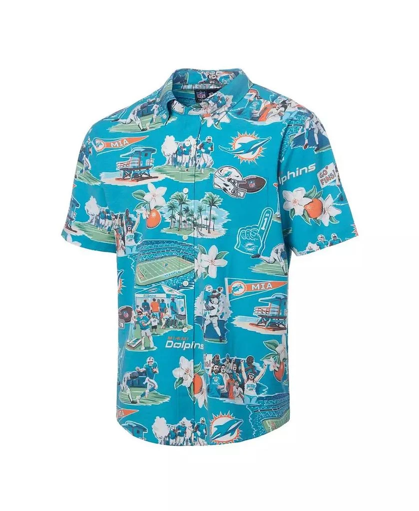 Reyn Spooner Men's Aqua Miami Dolphins Scenic Button-Down Shirt 4