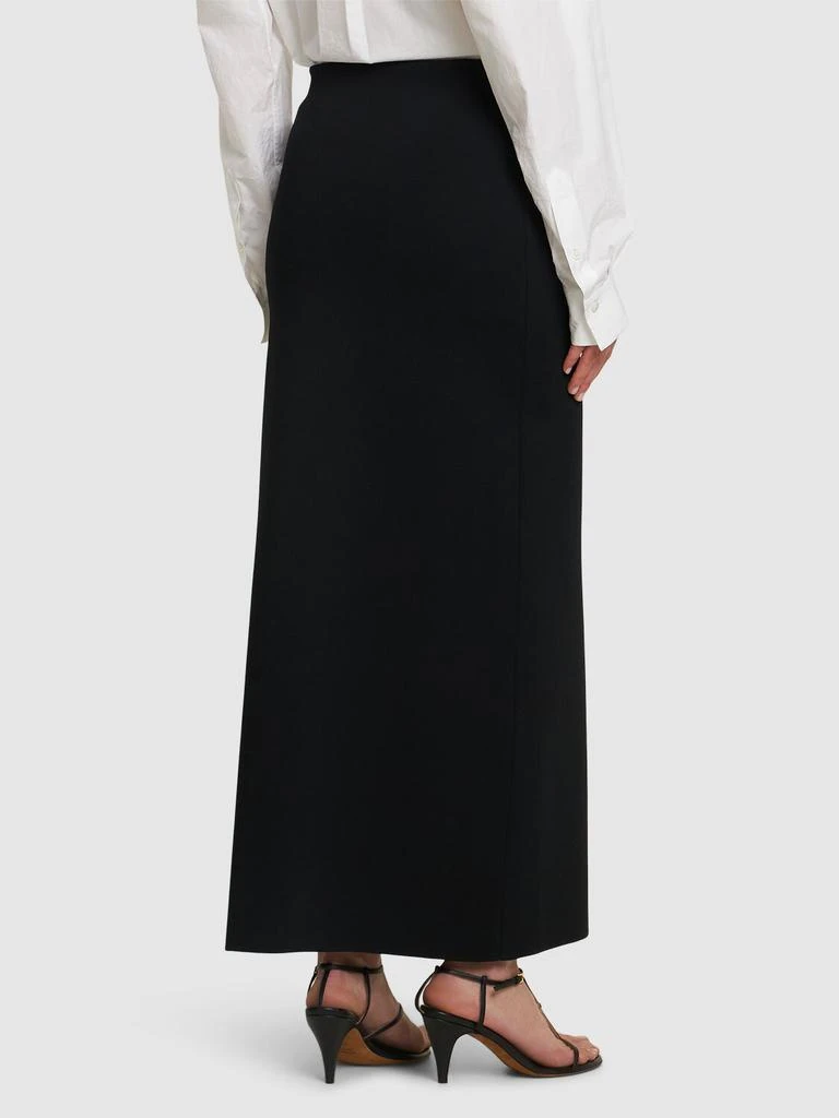 Max Mara Alce Stretch Viscose Crepe Long Skirt 2