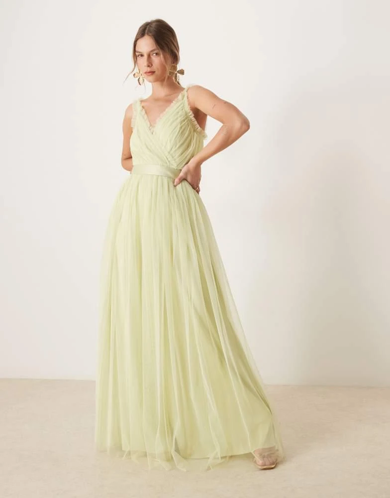 Anaya Anaya Floral print strappy maxi bridesmaid dress in spring green -  Dresses & Skirts - Free Shipping - BeyondStyle