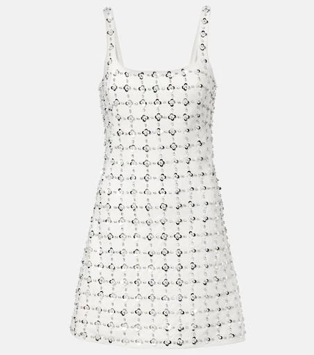 simkhai ziva crystal embellished crepe mini dress SIMKHAI Ziva Mini Dress in Green