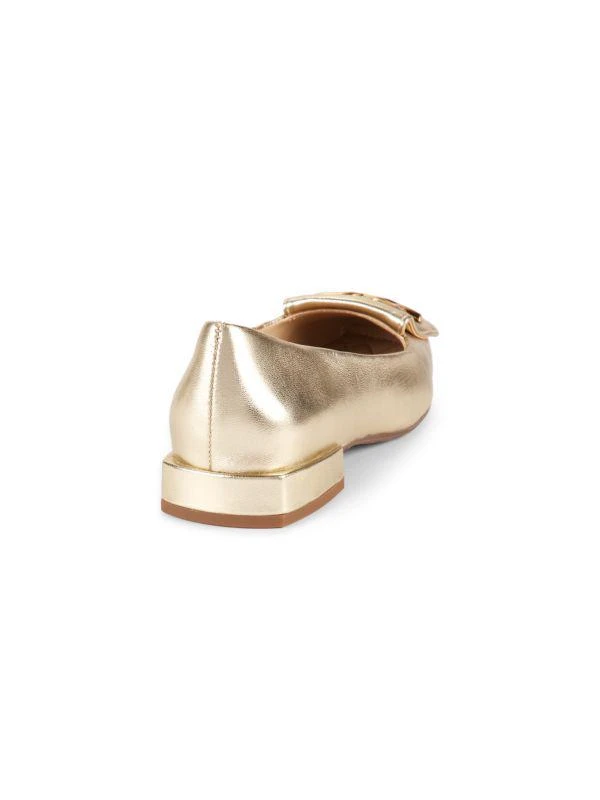 Sam Edelman Emina Logo Metallic Leather Flat Pumps 3