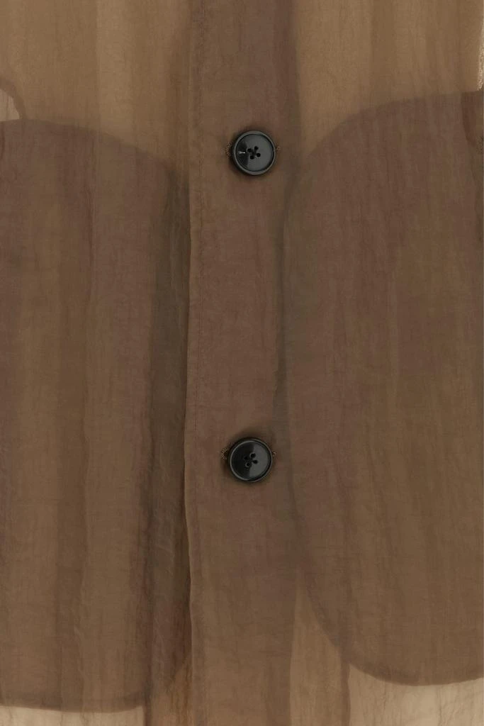 Dries Van Noten Brown organza Rankles trench coat 2