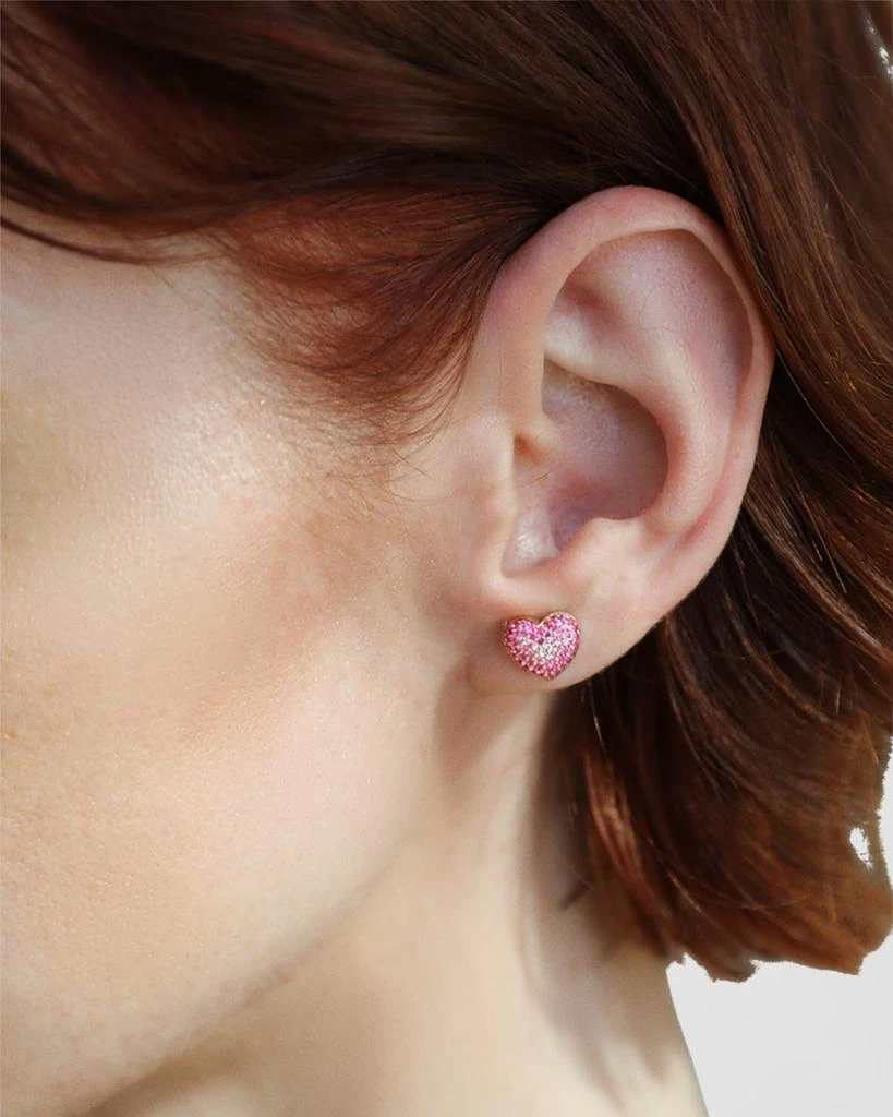 Emily P. Wheeler Lucy Stud Earrings in 18K Yellow Gold and Pink Sapphires 2