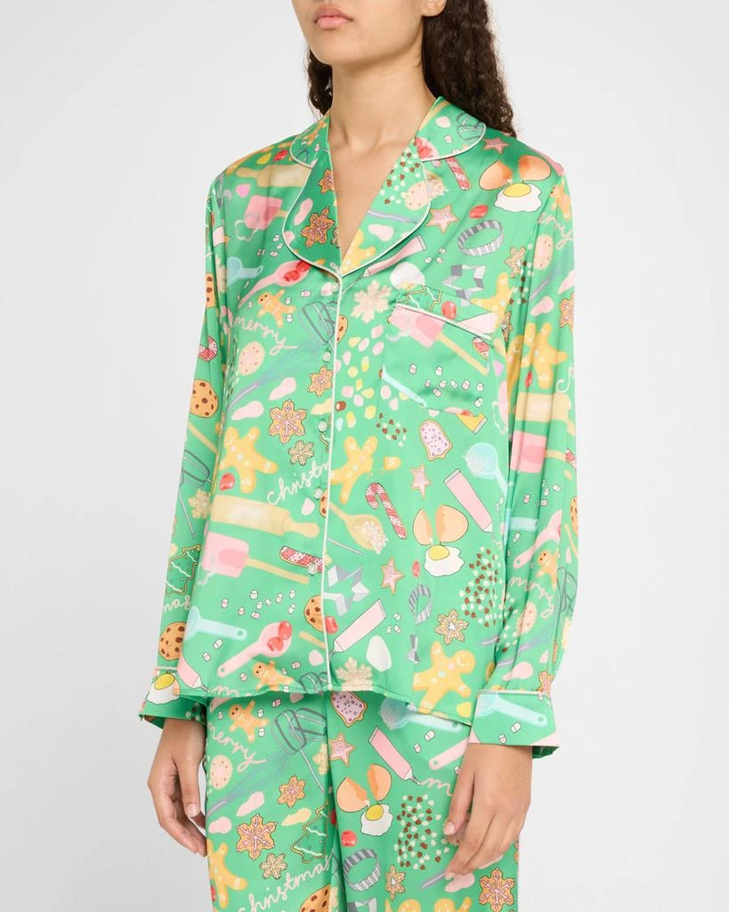Karen Mabon Cookies For Santa Cropped Satin Pajama Set 4