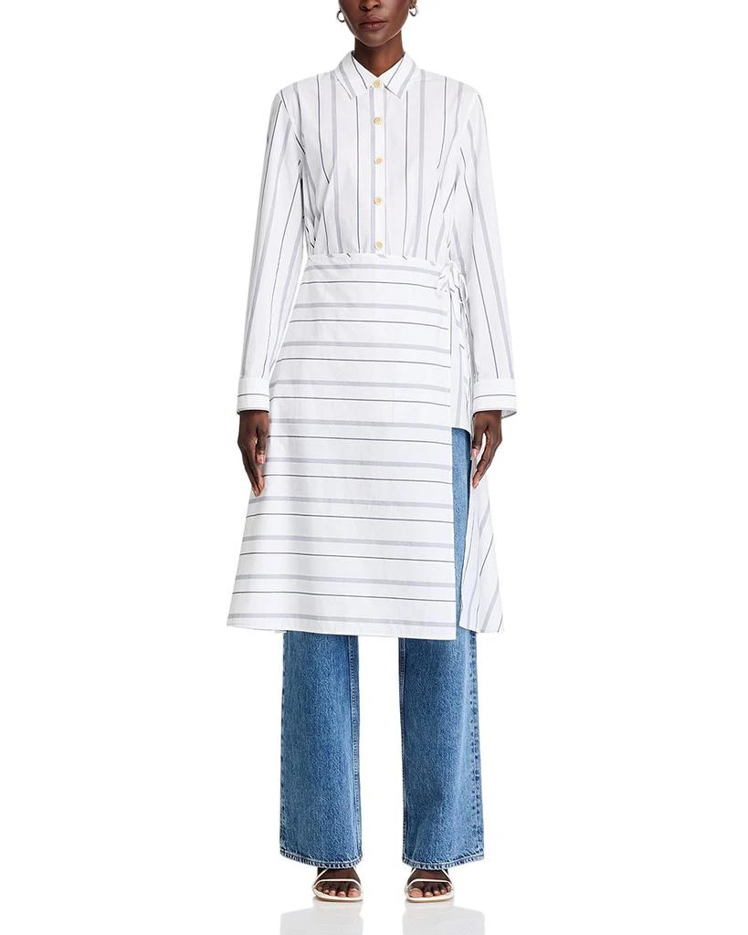 ROSETTA GETTY Asymmetric Apron Shirt Dress 7