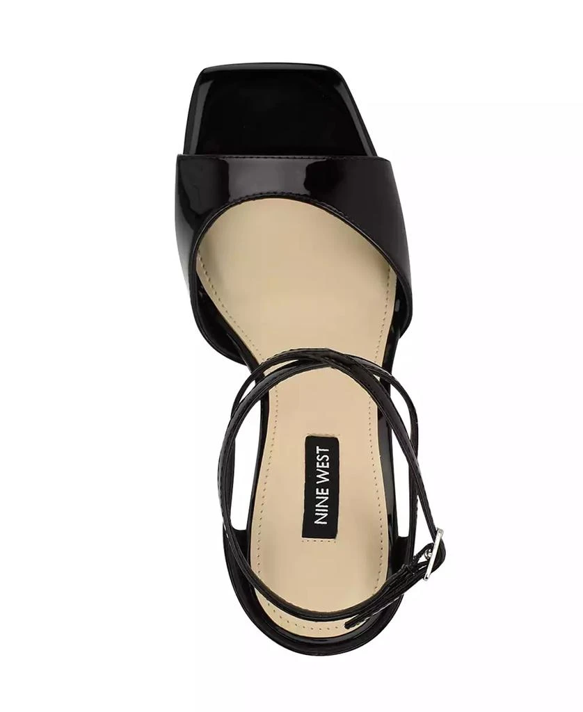 Nine West Women's Devans Strappy Square Toe Stiletto Sandals 4