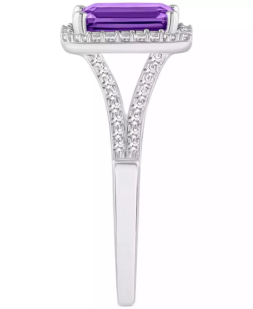 Macy's Amethyst (1-5/8 ct. t.w.) & Diamond (1/4 ct. t.w.) Split Shank Ring in Sterling Silver (Also in Citrine, Garnet, Peridot, & Blue Topaz) 4