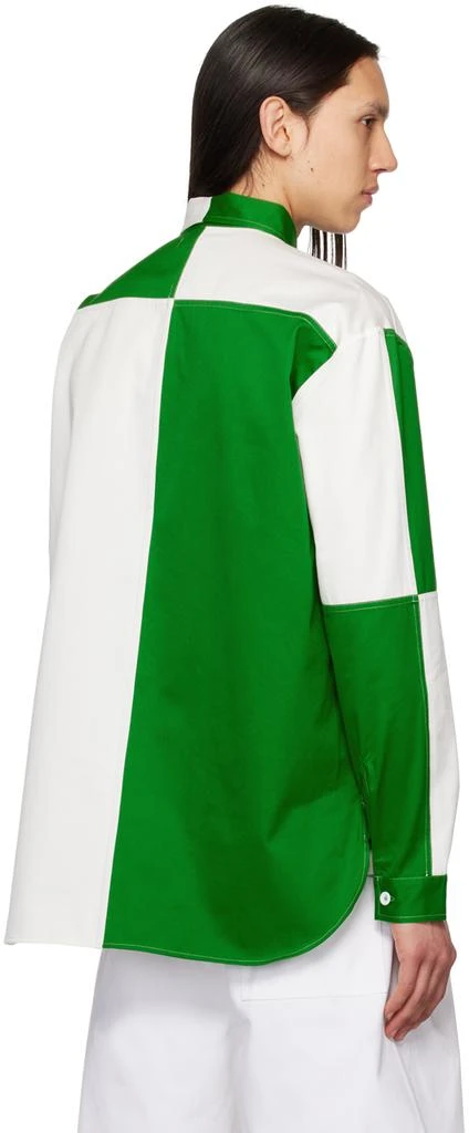 3MAN Green & White Colorblock Polo 3