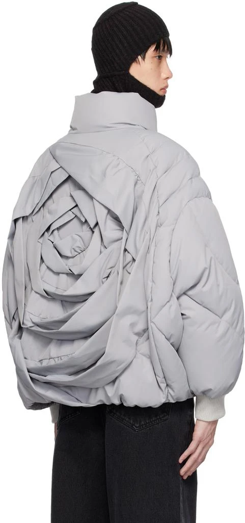 Chen Peng Gray Grand Rose Down Jacket 3
