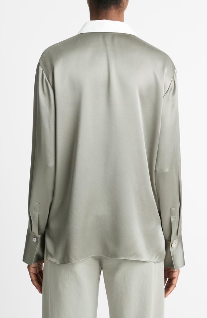 Vince Silk Satin Rugby Shirt