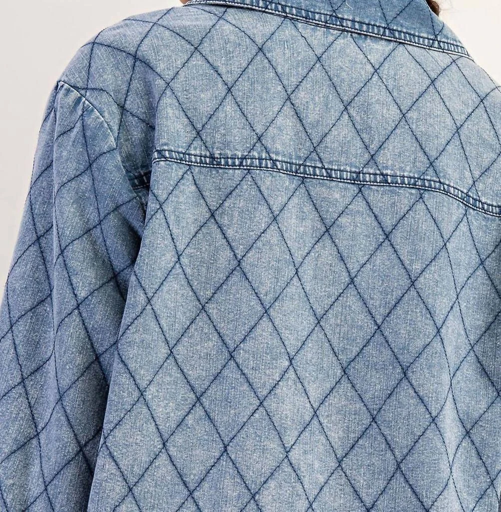 ee:some Ee:Some - Washed Denim Quilted Jacket 6