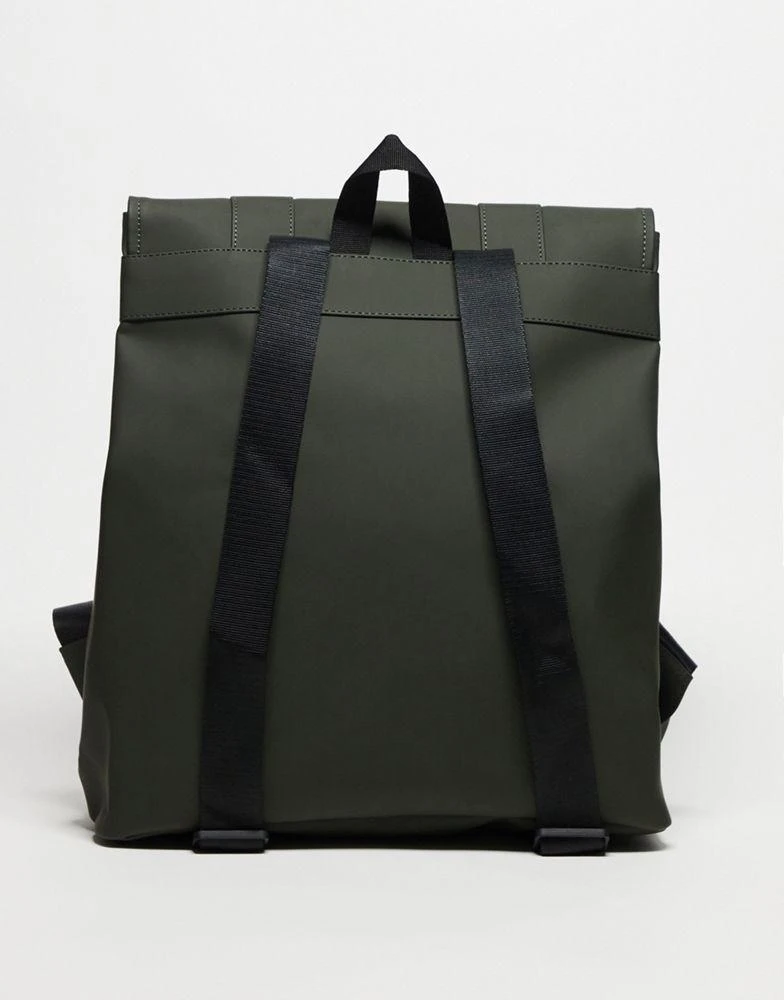 RAINS Rains MSN unisex waterproof backpack in green 2