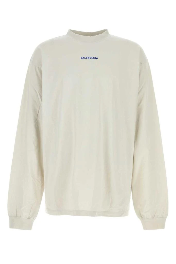 Balenciaga Balenciaga Logo Printed Medium-Fit T-Shirt from Cettire