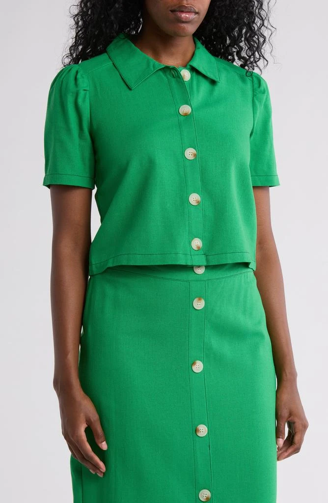 Love by Design Abby Button Front Short Sleeve Top 1
