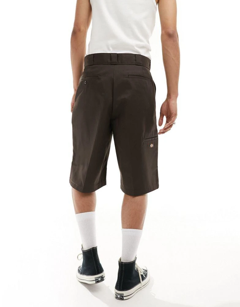 DICKIES Dickies 13 inch tailored shorts in dark brown 3