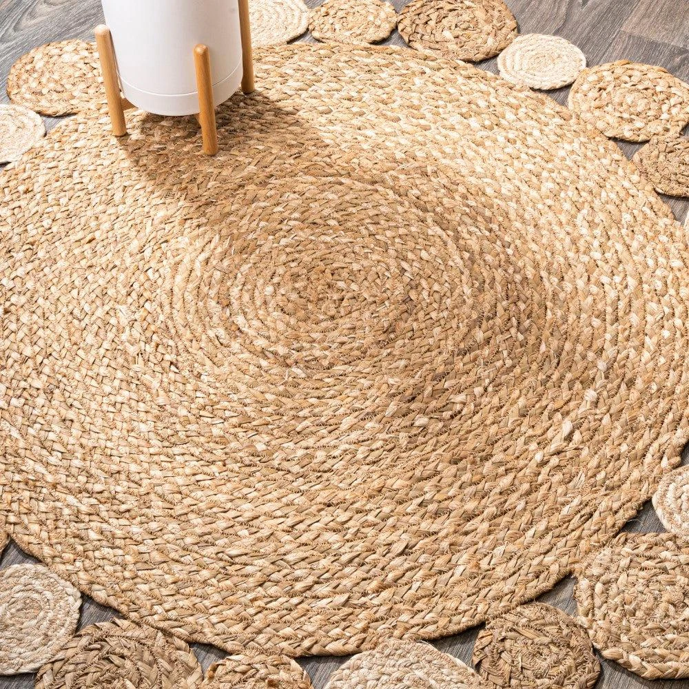 JONATHAN Y Eden Round Natural Jute hippie Circle Area Rug 1
