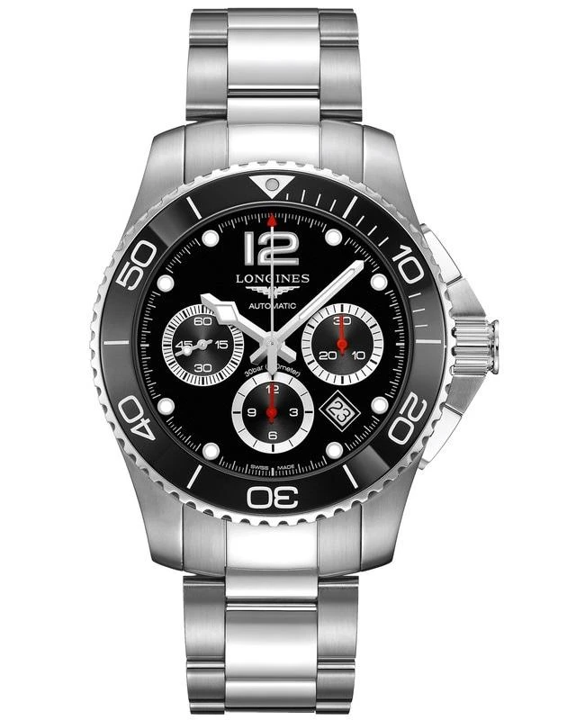 Longines Longines HydroConquest Automatic Chronograph 43mm Black Dial Stainless Steel Men's Watch L3.883.4.56.6 1