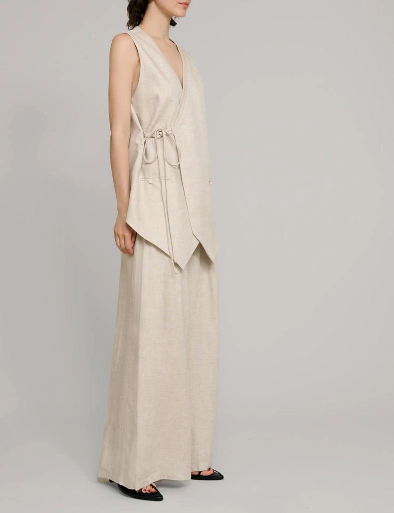 Pixie Market Oat Linen Wide Leg Pants 8