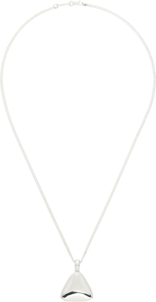 Pearls Before Swine Silver Blot Pendant Necklace