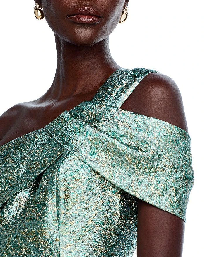 Teri Jon Metallic Jacquard Gown 2