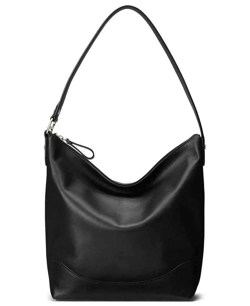 Ralph Lauren Large Smooth Leather Tasha Bucket Bag