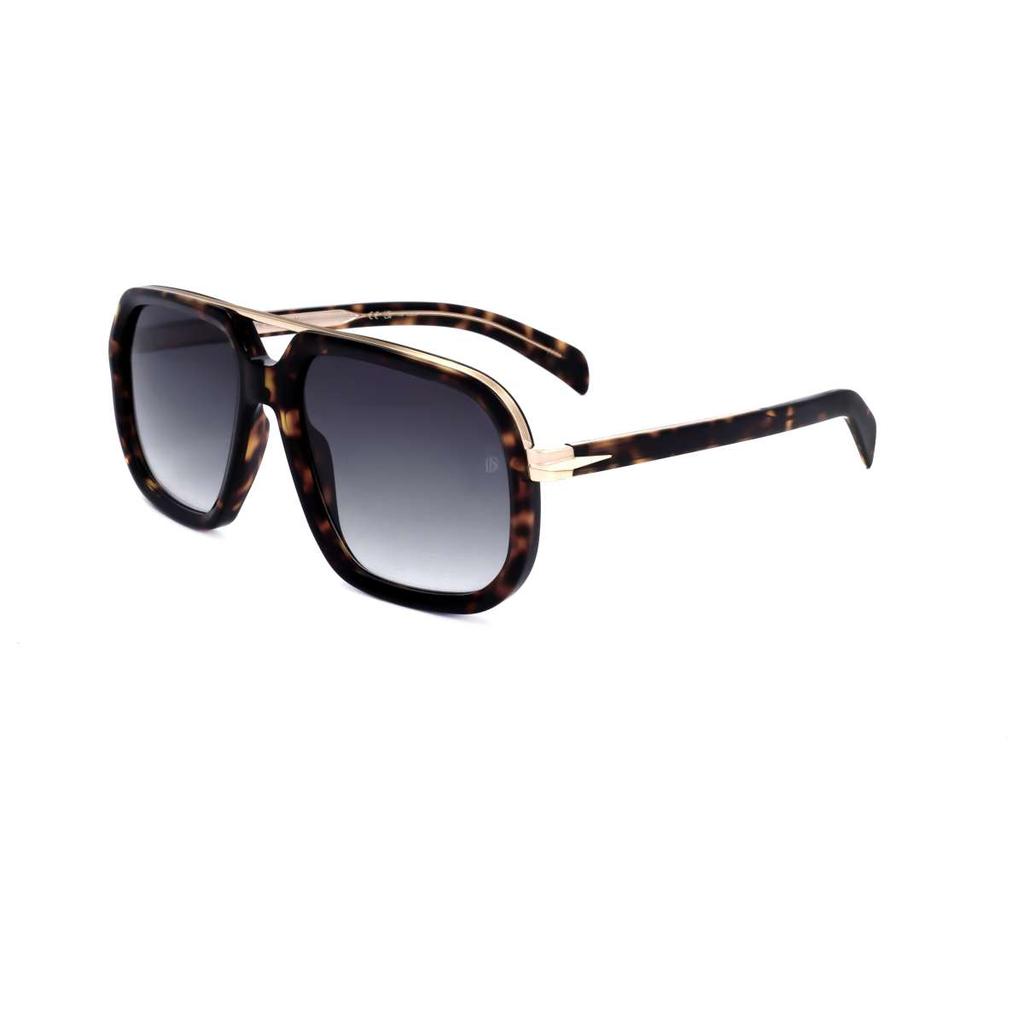 David Beckham David Beckham Men's Brown Aviator Sunglasses