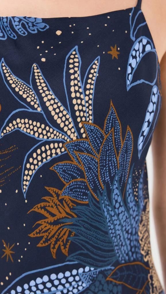 chinese dress ladies Navy Blue Night Jungle Strapless Blouse – FARM Rio main image 1