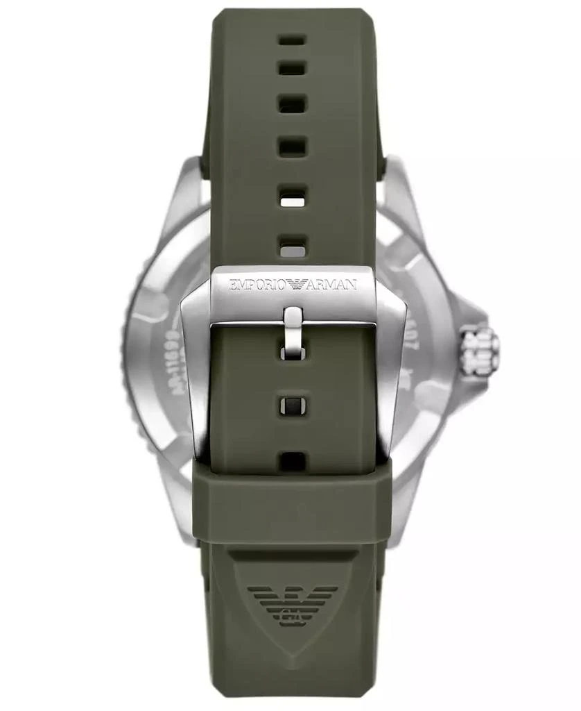 Emporio Armani Men's World Explorer Solar Green Silicone Strap Watch 42mm 4