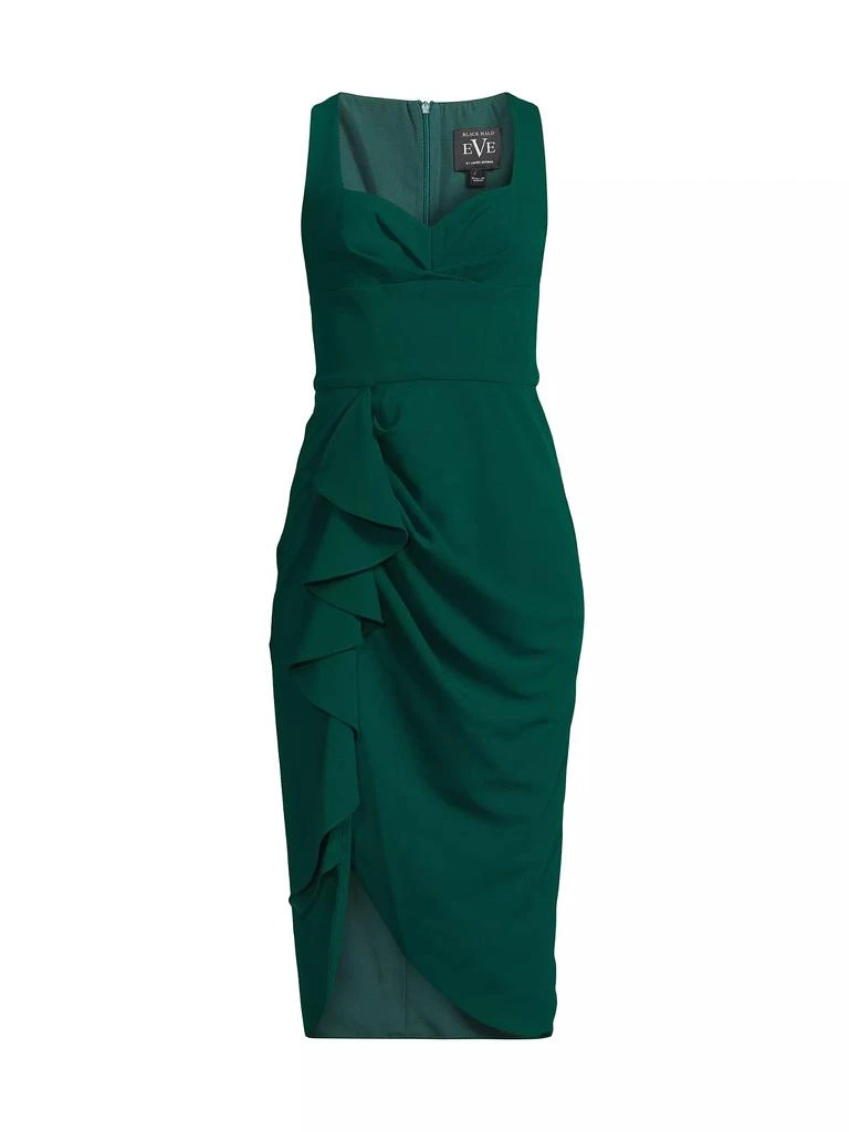 Black Halo Lucetta Stretch-Crepe Sheath Midi-Dress 1