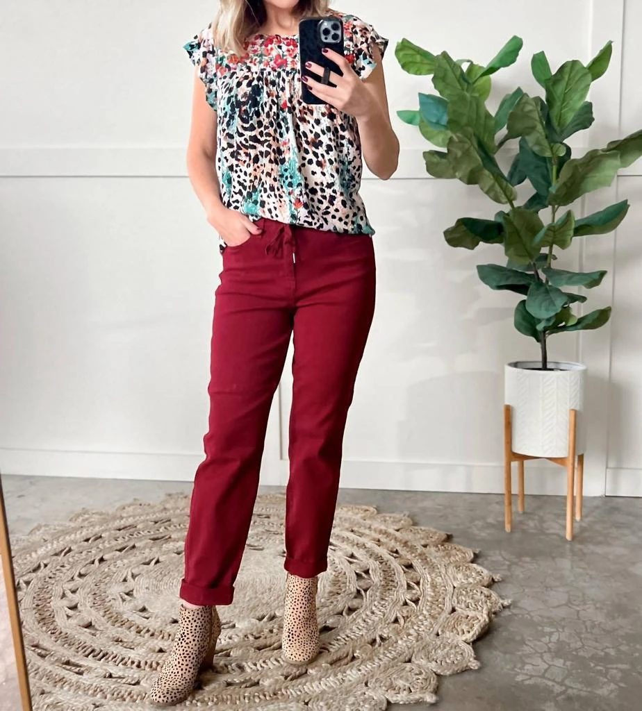 Judy Blue Judy Blue - Denim Cuffed Joggers Jeans 4