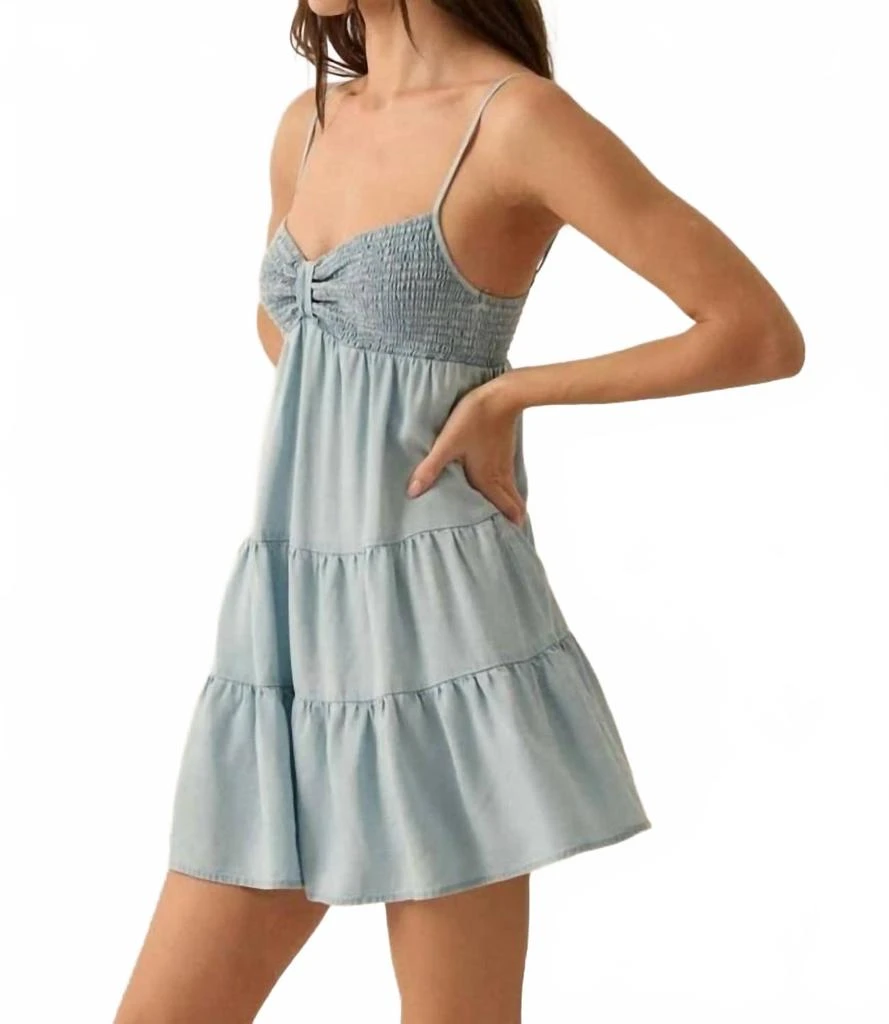 PROMESA Kayla Romper In Denim 2