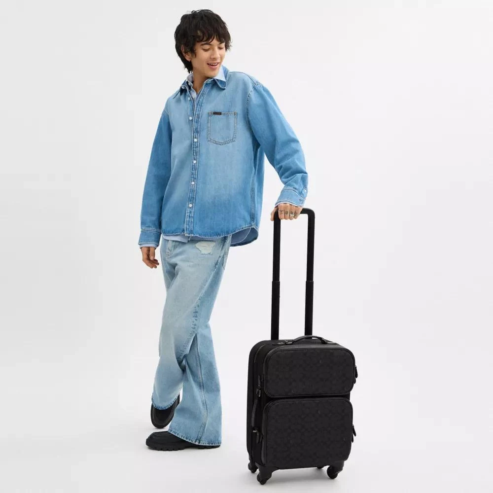 Coach Wheeled Carry On In Signature Canvas 2