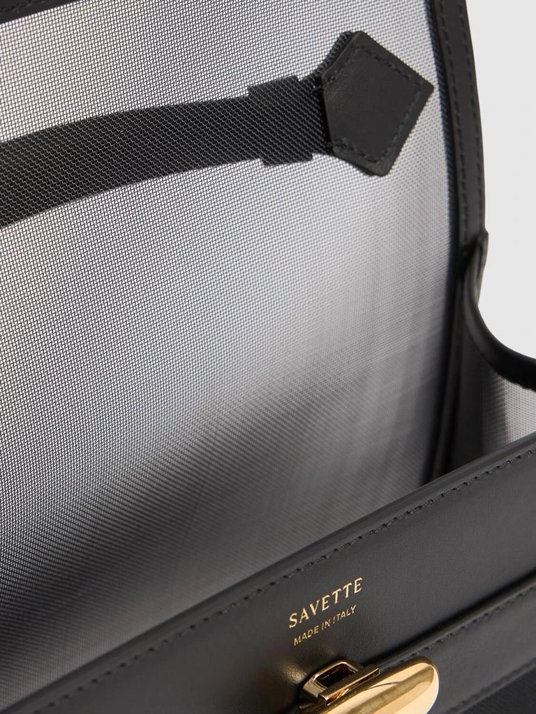 SAVETTE The Symmetry Mesh W/ Leather Pochette 5