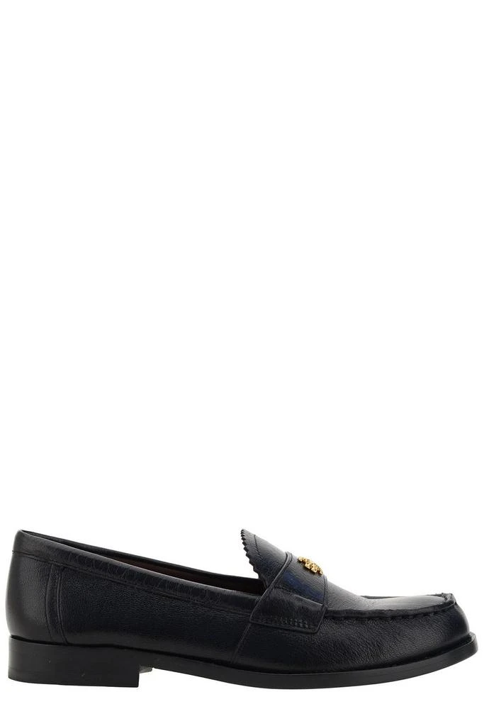 Tory Burch Tory Burch Double T Logo Plaque Round-Toe Loafers 1