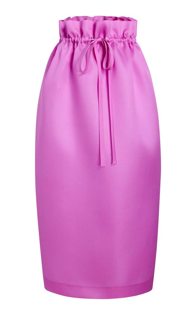 Khaite Khaite - Ember Paperbag-Waist Silk Organza Midi Skirt - Pink - US 4 - Moda Operandi 1