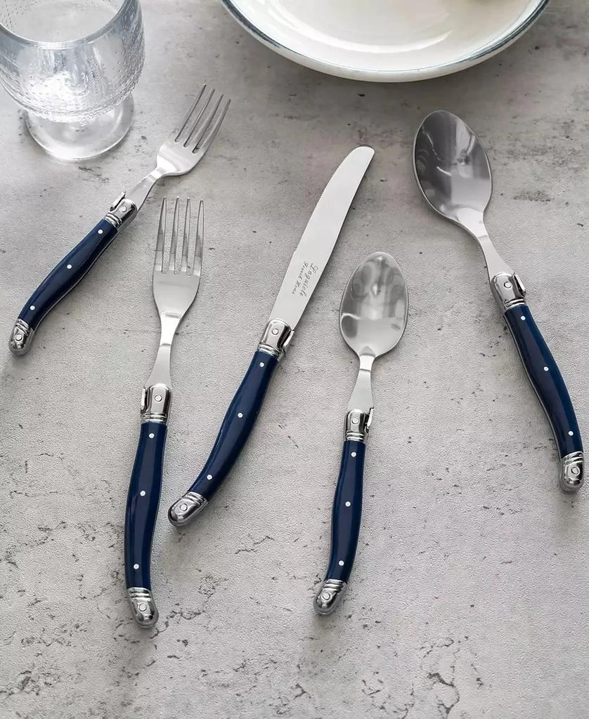 French Home Laguiole Connoisseur 20-Piece 18/10 Stainless-Steel Flatware Set with Handles 4