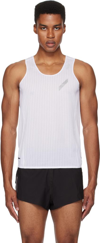 Soar Running White Race Tank Top