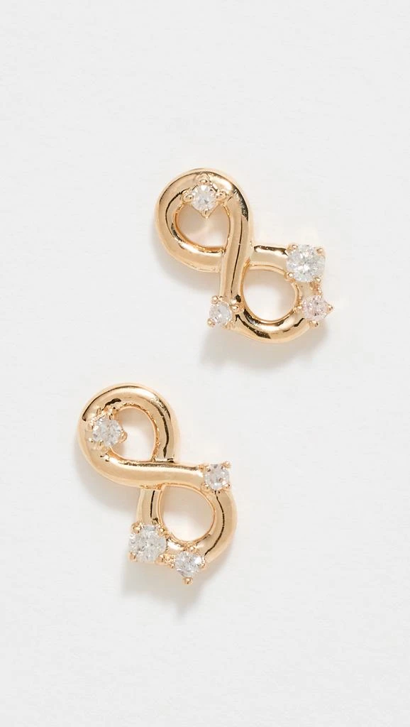 Adina Reyter 14k Diamond Infinity Posts 3