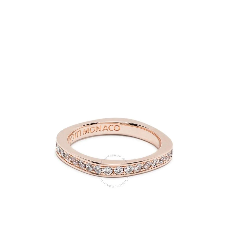apm Monaco Dainty Pave Rose-Gold Alloy Ring 2