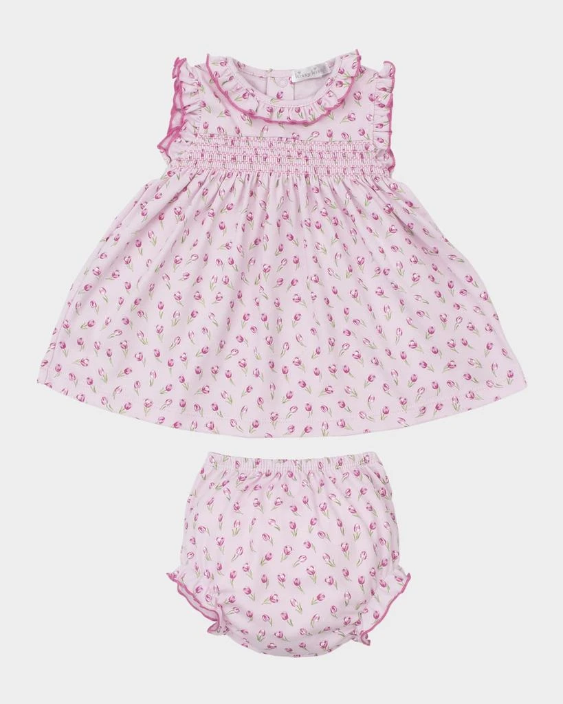 Kissy Kissy Girl's Tulip Blossoms Dress & Bloomers Set, Size 3M-24M 1