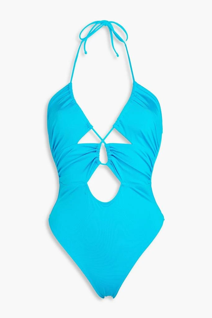 Fisch Saba lace-up stretch-ECONYL® swimsuit 1